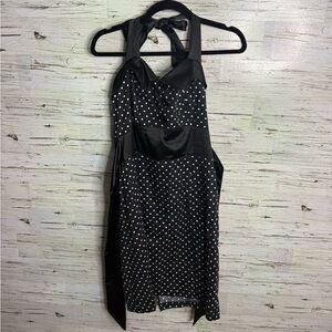 Hearts&Roses Black Polkadot Dress